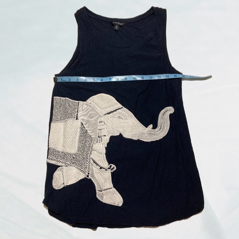 Lucky Brand Navy Lace Elephant Tank Top - Picture 9 of 10